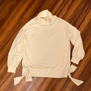 NWT 🌹 Mock Neck Sweatshirt with Ties Size S